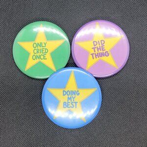 Sarcastic Stars Pinback Button Set 1